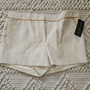 Forever 21 Gold and Cream High Waist Shorts